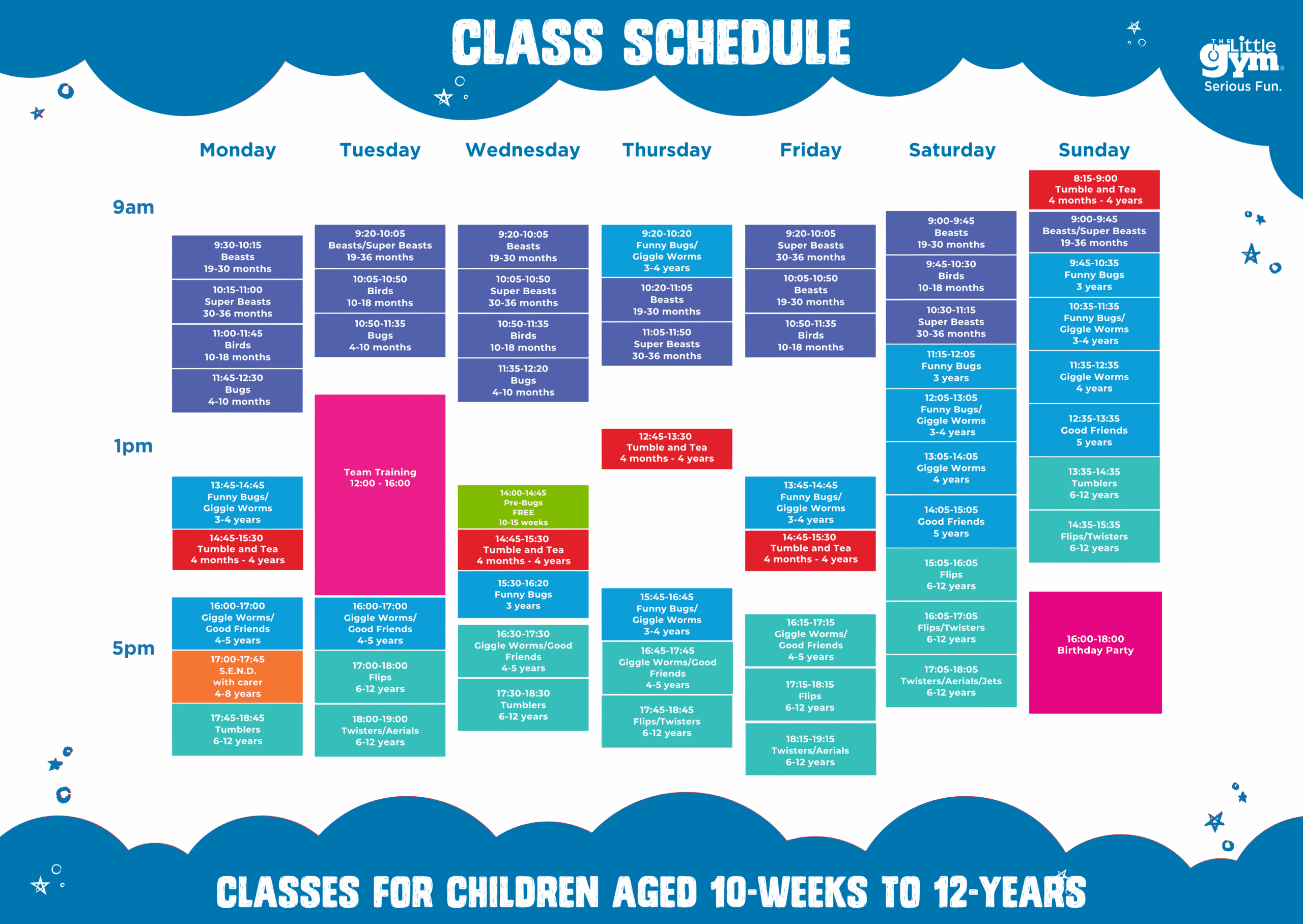Windsor Class schedule